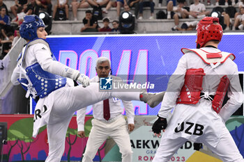 2023-06-09 - Ivan SAPINA (CRO) vs Nikita RAFALOVICH (UZB) during Semi Finals round Men +80kg of World Taekwondo Grand Prix at Foro Italico, Nicola Pietrangeli Stadium, 9th June 2023, Rome, Italy. - WORLD TAEKWONDO GRAND PRIX DAY1 - TAEKWONDO - CONTACT