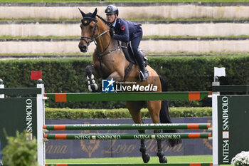 2023-05-25 - Luca Marziani (ITA) during the 90° CSIO ROMA 2023, CSIO5* A against the clock (238.2.1) - 1.50m - 30.000 € - LR - presented by ENI, on May 25, 2023 at Piazza di Siena in Rome, Italy. - CSIO ROMA PIAZZA DI SIENA - INTERNATIONALS - EQUESTRIAN