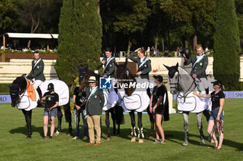 2023-05-26 - Ireland Team during the 90° CSIO ROMA 2023, CSIO5* Nations Cup - 1.60m - 220.000 € - LR - GP Q - 2nd Round - NATIONS CUP INTESA SANPAOLO, on May 26, 2023 at Piazza di Siena in Rome, Italy. - CSIO ROMA PIAZZA DI SIENA - INTERNATIONALS - EQUESTRIAN