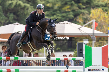 2023-08-30 - GAUDIANO Emanuele of Italy riding Crack Balou during the FEI European Jumping Championship 2023, Equestrian event on August 30, 2023 at hippodrome Snai San Siro in Milan, Italy - 2023 JUMPING EUROPEAN CHAMPIONSHIP - INTERNATIONALS - EQUESTRIAN