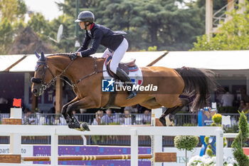 2023-08-30 - STAUT Kevin of France riding Dialou Blue Ps during the FEI European Jumping Championship 2023, Equestrian event on August 30, 2023 at hippodrome Snai San Siro in Milan, Italy - 2023 JUMPING EUROPEAN CHAMPIONSHIP - INTERNATIONALS - EQUESTRIAN