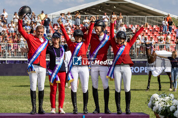 2023-09-01 - Bronze medal for the Austrian team at the FEI European Jumping Championship 2023, Equestrian event on August 30, 2023 at hippodrome Snai San Siro in Milan, Italy - 2023 JUMPING EUROPEAN CHAMPIONSHIP - INTERNATIONALS - EQUESTRIAN