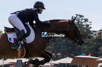 2023-09-03 - PERREAU Olivier of France riding GL Events Dorai d'Aiguilly during the FEI European Jumping Championship 2023, Equestrian event on September 3, 2023 at hippodrome Snai San Siro in Milan, Italy - 2023 JUMPING EUROPEAN CHAMPIONSHIP - INTERNATIONALS - EQUESTRIAN