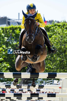 2023-06-25 - Yuri Mansur riding Cheyenne de la Violle during the Longines Paris Eiffel Jumping 2023, Longines Global Champions Tour, Equestrian event on June 25, 2023 at Champ de Mars in Paris, France - EQUESTRIAN - PARIS EIFFEL JUMPING 2023 - INTERNATIONALS - EQUESTRIAN