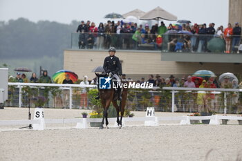 2023-08-11 - Michael JUNG (GER) FISCHERCHIPMUNK FRH during Dressage competition at the FEI Eventing European Championship 2023, Equestrian CH-EU-CCI4-L event on August 11, 2023 at Haras du Pin in Le Pin-au-Haras, France - EQUESTRIAN - FEI EVENTING EUROPEAN CHAMPIONSHIP 2023 - INTERNATIONALS - EQUESTRIAN