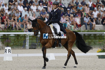 2023-08-11 - Gireg LE COZ (FRA) AISPRIT DE LA LOGE competes during the Dressage event during the FEI Eventing European Championship 2023, Equestrian CH-EU-CCI4-L event on August 11 th, 2023 at Haras du Pin in Le Pin-au-Haras, France - EQUESTRIAN - FEI EVENTING EUROPEAN CHAMPIONSHIP 2023 - INTERNATIONALS - EQUESTRIAN
