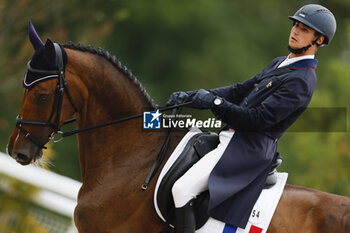 2023-08-11 - Gaspard MAKSUD (FRA) ZARAGOZA competes during the Dressage event during the FEI Eventing European Championship 2023, Equestrian CH-EU-CCI4-L event on August 11 th, 2023 at Haras du Pin in Le Pin-au-Haras, France - EQUESTRIAN - FEI EVENTING EUROPEAN CHAMPIONSHIP 2023 - INTERNATIONALS - EQUESTRIAN