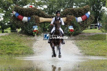 2023-08-12 - Felix VOGG (SUI) COLERO competes during the cross-country event and took the 7 th rank at this event, at the FEI Eventing European Championship 2023, Equestrian CH-EU-CCI4-L event on August 12, 2023 at Haras du Pin in Le Pin-au-Haras, France - EQUESTRIAN - FEI EVENTING EUROPEAN CHAMPIONSHIP 2023 - INTERNATIONALS - EQUESTRIAN