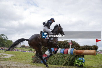 2023-08-12 - Nicolas TOUZAINT (FRA) ABSOLUT GOLD HDC competes during the cross-country event and took the 9 th rank at this event, at the FEI Eventing European Championship 2023, Equestrian CH-EU-CCI4-L event on August 12, 2023 at Haras du Pin in Le Pin-au-Haras, France - EQUESTRIAN - FEI EVENTING EUROPEAN CHAMPIONSHIP 2023 - INTERNATIONALS - EQUESTRIAN