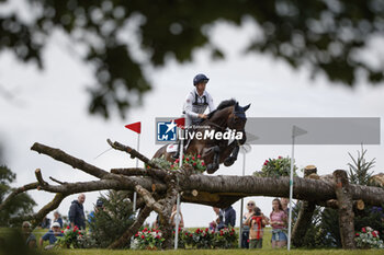 2023-08-12 - TOM MCEWEN (GBR) JL DUBLIN competes during the cross-country event and gave up after fall down the next fence BD:22A and later the fence FR:25B at this event, at the FEI Eventing European Championship 2023, Equestrian CH-EU-CCI4-L event on August 12, 2023 at Haras du Pin in Le Pin-au-Haras, France - EQUESTRIAN - FEI EVENTING EUROPEAN CHAMPIONSHIP 2023 - INTERNATIONALS - EQUESTRIAN