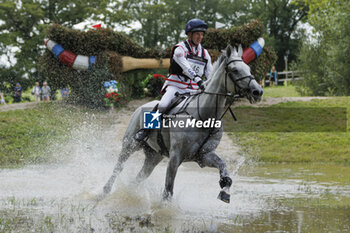 2023-08-12 - TOM JACKSON (GBR) CAPELS HOLLOW DRIFT during the cross-country event and took the 32 th rank at this event, at the FEI Eventing European Championship 2023, Equestrian CH-EU-CCI4-L event on August 12, 2023 at Haras du Pin in Le Pin-au-Haras, France - EQUESTRIAN - FEI EVENTING EUROPEAN CHAMPIONSHIP 2023 - INTERNATIONALS - EQUESTRIAN