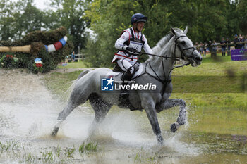 2023-08-12 - TOM JACKSON (GBR) CAPELS HOLLOW DRIFT during the cross-country event and took the 32 th rank at this event, at the FEI Eventing European Championship 2023, Equestrian CH-EU-CCI4-L event on August 12, 2023 at Haras du Pin in Le Pin-au-Haras, France - EQUESTRIAN - FEI EVENTING EUROPEAN CHAMPIONSHIP 2023 - INTERNATIONALS - EQUESTRIAN