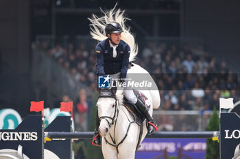 2023-11-12 - Hans Dieter Dreher (GER) riding Elysium in action during the CSI5* - W Longines FEI World Cup Competition presented by Scuderia 1918 - Verona Jumping at 125th edition of Fieracavalli on November 12, 2023, Verona, Italy. - CSI5* - W LONGINES FEI WORLD CUP COMPETITION - VERONA JUMPING - INTERNATIONALS - EQUESTRIAN