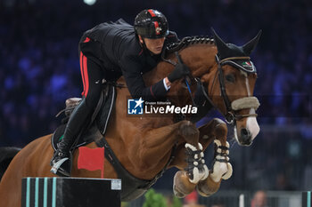 2023-11-12 - Giacomo Casadei (ITA) riding Chagracon PS in action during the CSI5* - W Longines FEI World Cup Competition presented by Scuderia 1918 - Verona Jumping at 125th edition of Fieracavalli on November 12, 2023, Verona, Italy. - CSI5* - W LONGINES FEI WORLD CUP COMPETITION - VERONA JUMPING - INTERNATIONALS - EQUESTRIAN