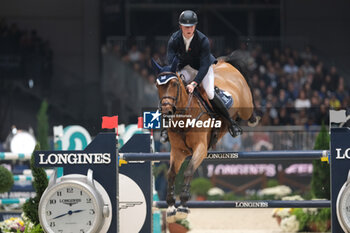 2023-11-12 - Harry Charles (GBR) riding Romeo 88 in action during the CSI5* - W Longines FEI World Cup Competition presented by Scuderia 1918 - Verona Jumping at 125th edition of Fieracavalli on November 12, 2023, Verona, Italy. - CSI5* - W LONGINES FEI WORLD CUP COMPETITION - VERONA JUMPING - INTERNATIONALS - EQUESTRIAN