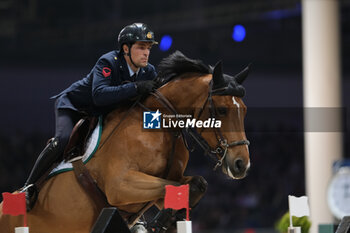 12/11/2023 - Giampiero Garofalo (ITA) riding Max van Lentz Schrans in action during the CSI5* - W Longines FEI World Cup Competition presented by Scuderia 1918 - Verona Jumping at 125th edition of Fieracavalli on November 12, 2023, Verona, Italy. - CSI5* - W LONGINES FEI WORLD CUP COMPETITION - VERONA JUMPING - INTERNAZIONALI - EQUITAZIONE