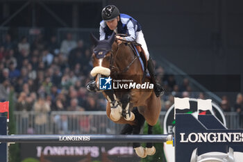 2023-11-12 - Peder Fredricson (SWE) riding Hansson WL in action during the CSI5* - W Longines FEI World Cup Competition presented by Scuderia 1918 - Verona Jumping at 125th edition of Fieracavalli on November 12, 2023, Verona, Italy. - CSI5* - W LONGINES FEI WORLD CUP COMPETITION - VERONA JUMPING - INTERNATIONALS - EQUESTRIAN