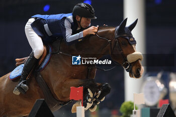12/11/2023 - Peder Fredricson (SWE) riding Hansson WL in action during the CSI5* - W Longines FEI World Cup Competition presented by Scuderia 1918 - Verona Jumping at 125th edition of Fieracavalli on November 12, 2023, Verona, Italy. - CSI5* - W LONGINES FEI WORLD CUP COMPETITION - VERONA JUMPING - INTERNAZIONALI - EQUITAZIONE