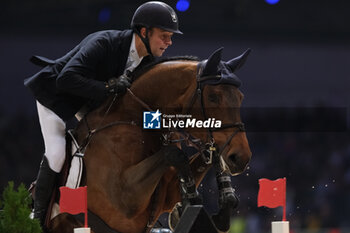 12/11/2023 - Lars Bak Andersen (DEN) riding Ehtene in action during the CSI5* - W Longines FEI World Cup Competition presented by Scuderia 1918 - Verona Jumping at 125th edition of Fieracavalli on November 12, 2023, Verona, Italy. - CSI5* - W LONGINES FEI WORLD CUP COMPETITION - VERONA JUMPING - INTERNAZIONALI - EQUITAZIONE