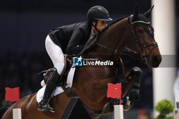 2023-11-12 - Janika Sprunger (SUI) riding Orelie in action during the CSI5* - W Longines FEI World Cup Competition presented by Scuderia 1918 - Verona Jumping at 125th edition of Fieracavalli on November 12, 2023, Verona, Italy. - CSI5* - W LONGINES FEI WORLD CUP COMPETITION - VERONA JUMPING - INTERNATIONALS - EQUESTRIAN