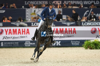 2023-11-12 - Martin Fuchs (SUI) riding Conner Jei in action during the CSI5* - W Longines FEI World Cup Competition presented by Scuderia 1918 - Verona Jumping at 125th edition of Fieracavalli on November 12, 2023, Verona, Italy. - CSI5* - W LONGINES FEI WORLD CUP COMPETITION - VERONA JUMPING - INTERNATIONALS - EQUESTRIAN