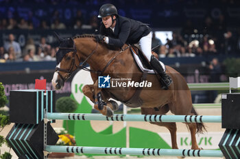 12/11/2023 - Johan Sebastian Gulliksen (NOR) riding Harwich VDL in action during the barrage of CSI5* - W Longines FEI World Cup Competition presented by Scuderia 1918 - Verona Jumping at 125th edition of Fieracavalli on November 12, 2023, Verona, Italy. - CSI5* - W LONGINES FEI WORLD CUP COMPETITION - VERONA JUMPING - INTERNAZIONALI - EQUITAZIONE