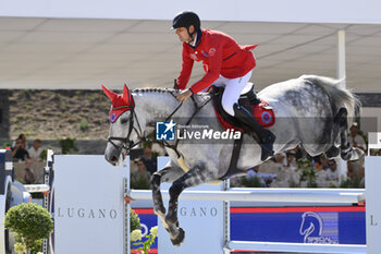 2023-09-15 - Jens Baackmann (GER) of Monaco Aces during Global Champions League of Rome - 1.55m Against the Clock, No Jump Off, Circo Massimo in Rome, Italy, on September 15, 2023. - LONGINGS GLOBAL CHAMPIONS TOUR - INTERNATIONALS - EQUESTRIAN