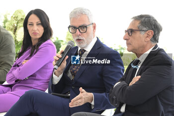2023-09-13 - Federico Mollicone during the Press Conference to present the Longines Global Champions Tour, 13 September 2023, Circo Massimo, Rome, Italy - LONGINES GLOBAL CHAMPIONS TOUR PRESS CONFERENCE - INTERNATIONALS - EQUESTRIAN