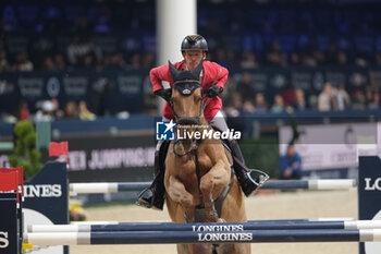 2023-11-11 - Pius Schweitzer (SUI) riding Just Special VK in action during the CSI5* - International Competition N°5 presented by Crivelli - Verona Jumping at 125th Fieracavalli on November 11, 2023, Verona, Italy. - CSI5* - INTERNATIONAL COMPETITION N°5 - VERONA JUMPING - INTERNATIONALS - EQUESTRIAN