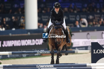 2023-11-11 - Kendra Claricia Brinkop (GER) riding Do It Easy in action during the CSI5* - International Competition N°5 presented by Crivelli - Verona Jumping at 125th Fieracavalli on November 11, 2023, Verona, Italy. - CSI5* - INTERNATIONAL COMPETITION N°5 - VERONA JUMPING - INTERNATIONALS - EQUESTRIAN