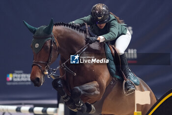 2023-11-11 - Michol Del Signore (ITA) riding Haily in action during the CSI5* - International Competition N°5 presented by Crivelli - Verona Jumping at 125th Fieracavalli on November 11, 2023, Verona, Italy. - CSI5* - INTERNATIONAL COMPETITION N°5 - VERONA JUMPING - INTERNATIONALS - EQUESTRIAN