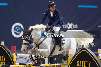 2023-11-11 - Hans Dieter Dreher (GER) riding Cous Cous 3 in action during the CSI5* - International Competition N°5 presented by Crivelli - Verona Jumping at 125th Fieracavalli on November 11, 2023, Verona, Italy. - CSI5* - INTERNATIONAL COMPETITION N°5 - VERONA JUMPING - INTERNATIONALS - EQUESTRIAN