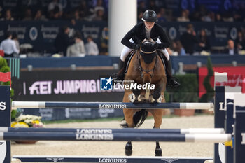 11/11/2023 - Aura Vasama (FIN) riding Canto Bruno in action during the CSI5* - International Competition N°5 presented by Crivelli - Verona Jumping at 125th Fieracavalli on November 11, 2023, Verona, Italy. - CSI5* - INTERNATIONAL COMPETITION N°5 - VERONA JUMPING - INTERNAZIONALI - EQUITAZIONE