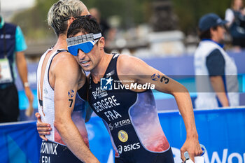 2023-08-18 - 03 Léo Bergere (FRA) 07 Dorian Coninx (FRA) during the 2023 World Triathlon Olympic & Paralympic Games Test Event, on August from 17 to 20, 2023 in Paris, France - OLYMPIC GAMES PARIS 2024 - 2023 WORLD TRIATHLON OLYMPIC & PARALYMPIC GAMES TEST EVENT - OLYMPIC GAMES PARIS 2024 - OLYMPIC GAMES