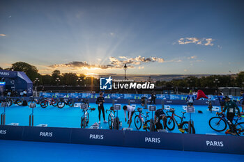 2023-08-20 - aire de transition, illustration, at the Mixed Relay Triathlon during the 2023 World Triathlon Olympic & Paralympic Games Test Event, on August from 17 to 20, 2023 in Paris, France - OLYMPIC GAMES PARIS 2024 - 2023 WORLD TRIATHLON OLYMPIC & PARALYMPIC GAMES TEST EVENT - OLYMPIC GAMES PARIS 2024 - OLYMPIC GAMES