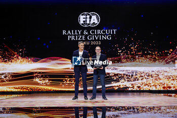 2023-12-09 - HOLOWCZYC Krzysztof, FIA European Cup for Cross-Country Bajas for Teams for Drivers, portrait with KURZEJA Lukasz, FIA European Cup for Cross-Country Bajas for Co-Drivers during the 2023 FIA Rally & Circuit Prize Giving Ceremony in Baky on December 9, 2023 at Baku Convention Center in Baku, Azerbaijan - FIA RALLY CIRCUIT PRIZE GIVING 2023 - BAKU - OTHER - MOTORS