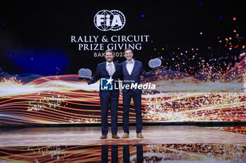 2023-12-09 - Z’DARSKY Michal, Bridgestone FIA Ecorally Cup for Co-Drivers, portrait with NABELEK Jakub, Bridgestone FIA Ecorally Cup for Drivers during the 2023 FIA Rally & Circuit Prize Giving Ceremony in Baky on December 9, 2023 at Baku Convention Center in Baku, Azerbaijan - FIA RALLY CIRCUIT PRIZE GIVING 2023 - BAKU - OTHER - MOTORS