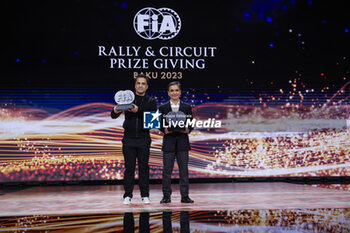 2023-12-09 - CORDERO Ricardo, FIA NACAM Rally Championship for Drivers, portrait with HERNANDEZ Marco, FIA NACAM Rally Championship for Co-Drivers during the 2023 FIA Rally & Circuit Prize Giving Ceremony in Baky on December 9, 2023 at Baku Convention Center in Baku, Azerbaijan - FIA RALLY CIRCUIT PRIZE GIVING 2023 - BAKU - OTHER - MOTORS