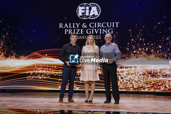 2023-12-09 - NORDKVIST Anna, Vice President for Sport Europe, portrait with KENNARD John, FIA European Rally Championship for Co-Drivers during the 2023 FIA Rally & Circuit Prize Giving Ceremony in Baky on December 9, 2023 at Baku Convention Center in Baku, Azerbaijan - FIA RALLY CIRCUIT PRIZE GIVING 2023 - BAKU - OTHER - MOTORS