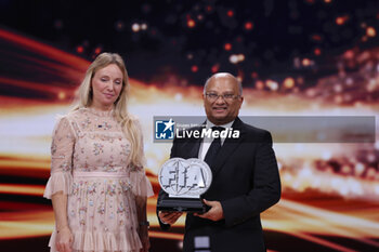 2023-12-09 - TEAM MRF TYRES during the 2023 FIA Rally & Circuit Prize Giving Ceremony in Baky on December 9, 2023 at Baku Convention Center in Baku, Azerbaijan - FIA RALLY CIRCUIT PRIZE GIVING 2023 - BAKU - OTHER - MOTORS