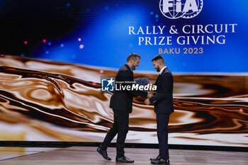2023-12-09 - KISS Norbert, Goodyear FIA European Truck Racing Championship for drivers, portrait with RODRIGUES José Eduardo, Goodyear FIA European Truck Racing Championship for Young Star during the 2023 FIA Rally & Circuit Prize Giving Ceremony in Baky on December 9, 2023 at Baku Convention Center in Baku, Azerbaijan - FIA RALLY CIRCUIT PRIZE GIVING 2023 - BAKU - OTHER - MOTORS