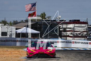 16/03/2023 - 83 FREY Rahel (swi), BOVY Sarah (bel), GATTING Michelle (dnk), Iron Dames, Lamborghini Huracan GT3 Evo 2, action during the Mobil 1 Twelve Hours of Sebring 2023, 2nd round of the 2023 IMSA SportsCar Championship, from March 15 to 18, 2023 on the Sebring International Raceway in Sebring, Florida, USA - AUTO - IMSA - 12 HOURS OF SEBRING 2023 - ENDURANCE - MOTORI