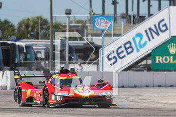 2023-03-16 - 50 FUOCO Antonio (ita), MOLINA Miguel (spa), NIELSEN Nicklas (dnk), Ferrari AF Corse, Ferrari 499P, action during the 1000 Miles of Sebring 2023, 1st round of the 2023 FIA World Endurance Championship, from March 15 to 17, 2023 on the Sebring International Raceway in Sebring, Florida, USA - AUTO - FIA WEC - 1000 MILES OF SEBRING 2023 - ENDURANCE - MOTORS