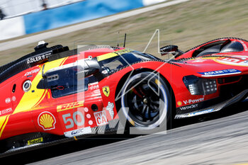 2023-03-16 - 50 FUOCO Antonio (ita), MOLINA Miguel (spa), NIELSEN Nicklas (dnk), Ferrari AF Corse, Ferrari 499P, action during the 1000 Miles of Sebring 2023, 1st round of the 2023 FIA World Endurance Championship, from March 15 to 17, 2023 on the Sebring International Raceway in Sebring, Florida, USA - AUTO - FIA WEC - 1000 MILES OF SEBRING 2023 - ENDURANCE - MOTORS
