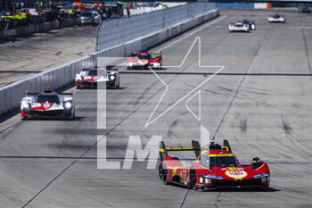 2023-03-17 - 50 FUOCO Antonio (ita), MOLINA Miguel (spa), NIELSEN Nicklas (dnk), Ferrari AF Corse, Ferrari 499P, action during the 1000 Miles of Sebring 2023, 1st round of the 2023 FIA World Endurance Championship, from March 15 to 17, 2023 on the Sebring International Raceway in Sebring, Florida, USA - AUTO - FIA WEC - 1000 MILES OF SEBRING 2023 - ENDURANCE - MOTORS
