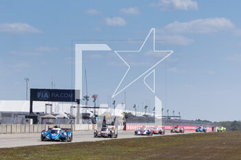 2023-03-17 - 36 VAXIVIERE Matthieu (fra), CANAL Julien (fra), MILESI Charles (fra), Alpine Elf Team, Oreca 07 - Gibson, action, , start of the race, depart during the 1000 Miles of Sebring 2023, 1st round of the 2023 FIA World Endurance Championship, from March 15 to 17, 2023 on the Sebring International Raceway in Sebring, Florida, USA - AUTO - FIA WEC - 1000 MILES OF SEBRING 2023 - ENDURANCE - MOTORS
