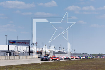 2023-03-17 - 50 FUOCO Antonio (ita), MOLINA Miguel (spa), NIELSEN Nicklas (dnk), Ferrari AF Corse, Ferrari 499P, action , start of the race, depart during the 1000 Miles of Sebring 2023, 1st round of the 2023 FIA World Endurance Championship, from March 15 to 17, 2023 on the Sebring International Raceway in Sebring, Florida, USA - AUTO - FIA WEC - 1000 MILES OF SEBRING 2023 - ENDURANCE - MOTORS
