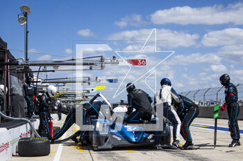 2023-03-17 - 36 VAXIVIERE Matthieu (fra), CANAL Julien (fra), MILESI Charles (fra), Alpine Elf Team, Oreca 07 - Gibson, pit stop during the 1000 Miles of Sebring 2023, 1st round of the 2023 FIA World Endurance Championship, from March 15 to 17, 2023 on the Sebring International Raceway in Sebring, Florida, USA - AUTO - FIA WEC - 1000 MILES OF SEBRING 2023 - ENDURANCE - MOTORS