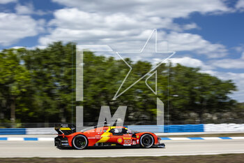 17/03/2023 - 50 FUOCO Antonio (ita), MOLINA Miguel (spa), NIELSEN Nicklas (dnk), Ferrari AF Corse, Ferrari 499P, action during the 1000 Miles of Sebring 2023, 1st round of the 2023 FIA World Endurance Championship, from March 15 to 17, 2023 on the Sebring International Raceway in Sebring, Florida, USA - AUTO - FIA WEC - 1000 MILES OF SEBRING 2023 - ENDURANCE - MOTORI
