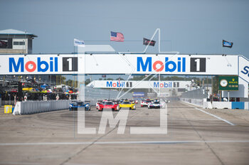 18/03/2023 - start of the race, depart during the Mobil 1 Twelve Hours of Sebring 2023, 2nd round of the 2023 IMSA SportsCar Championship, from March 15 to 18, 2023 on the Sebring International Raceway in Sebring, Florida, USA - AUTO - IMSA - 12 HOURS OF SEBRING 2023 - ENDURANCE - MOTORI